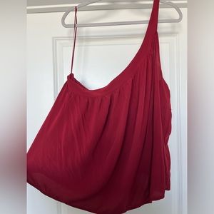 One shoulder flowy tank top